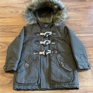 Weatherproof Kids Olive Green Hooded Puffer Coat